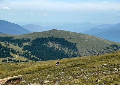 Picture of dirtbiker riding up Red Cone near Montezuma